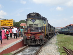 Arrivée du train à Mysore Junction